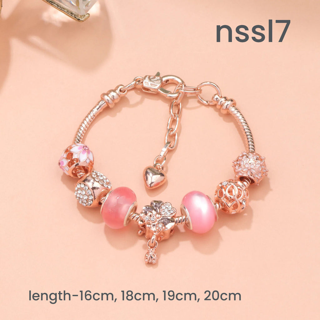 10 Styles Charm Bracelets Set: Colorful Alloy & Glass Beaded Bracelets,Buy 3 for Better Price(triple)