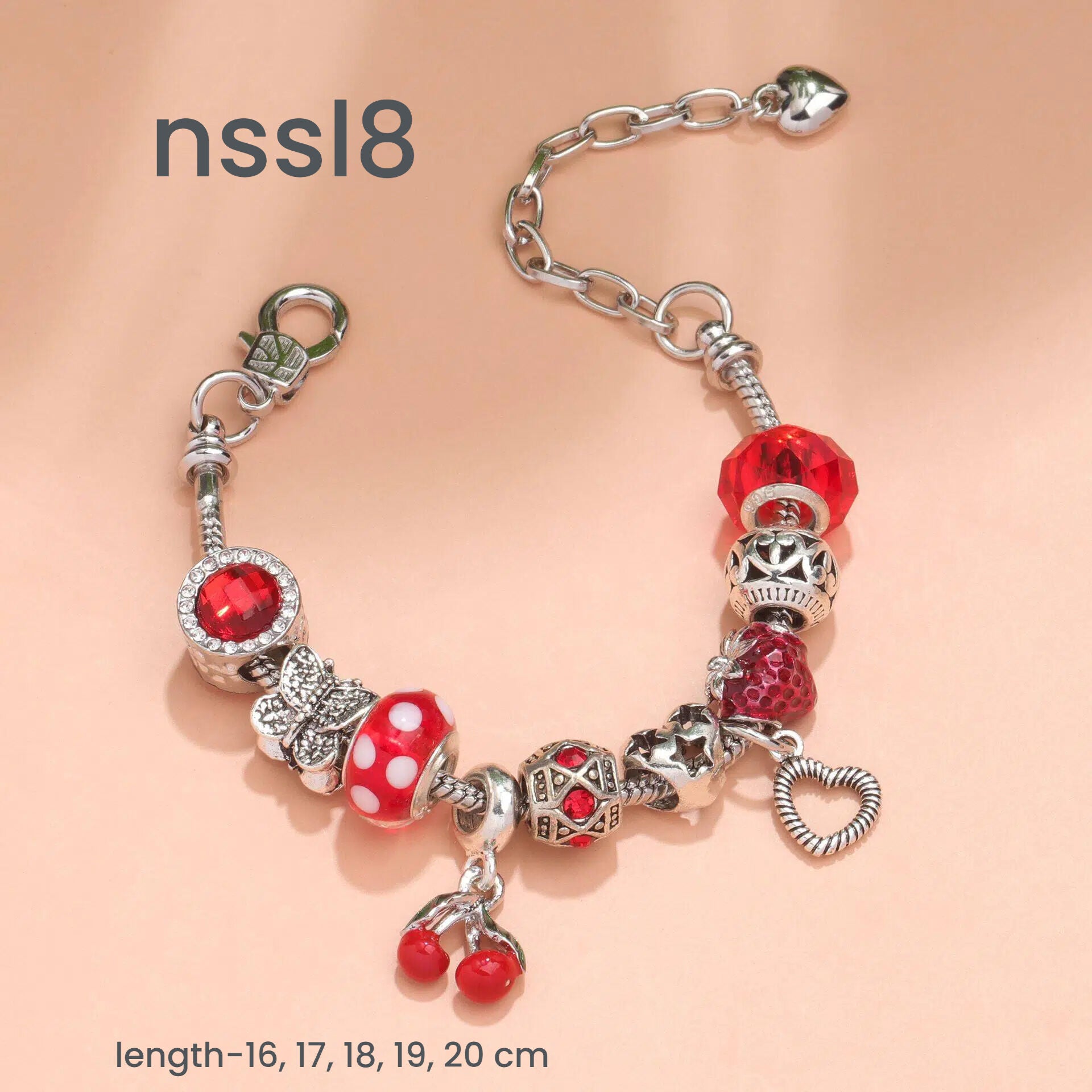 10 Styles Charm Bracelets Set: Colorful Alloy & Glass Beaded Bracelets,Buy 3 for Better Price(triple)