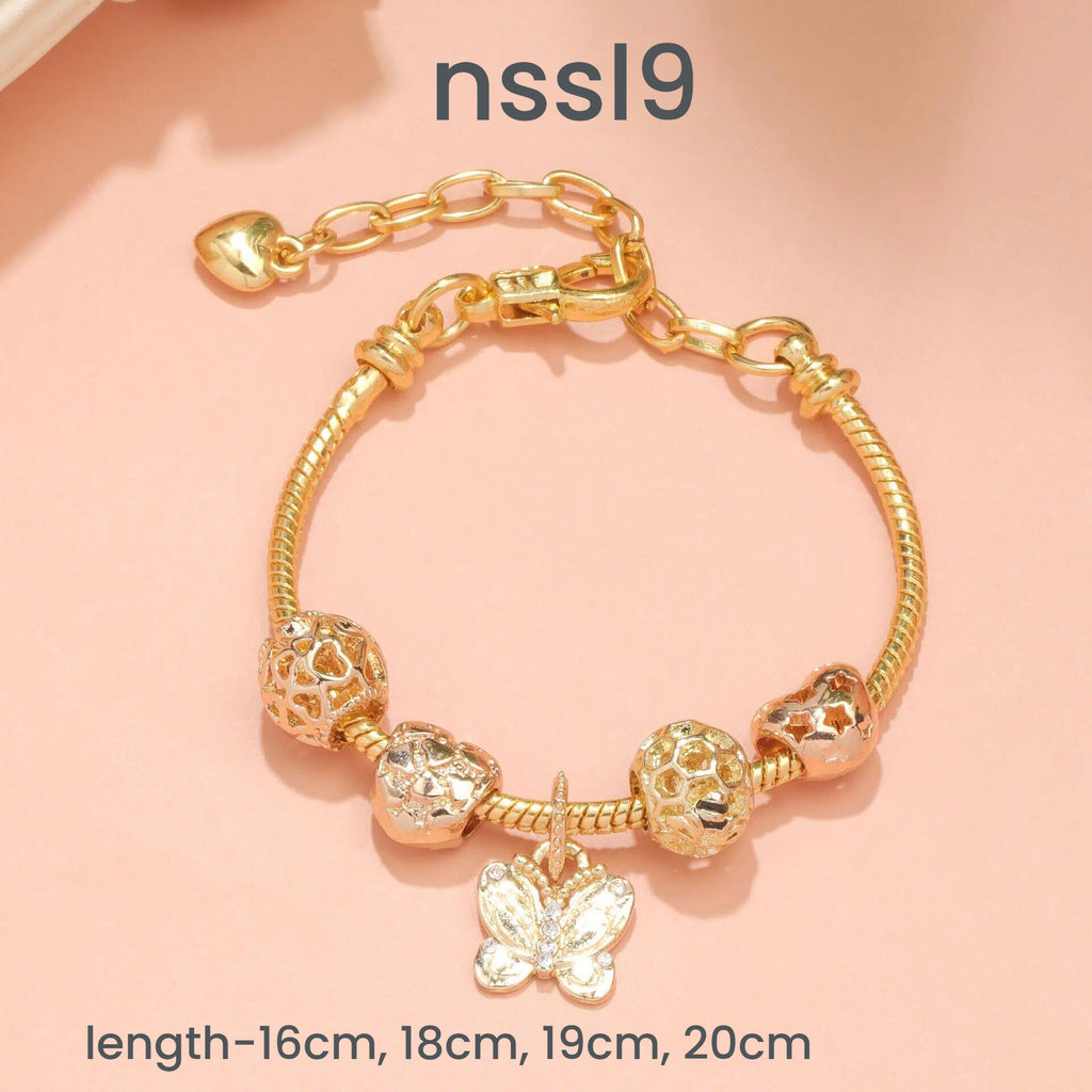 10 Styles Charm Bracelets Set: Colorful Alloy & Glass Beaded Bracelets,Buy 3 for Better Price(triple)