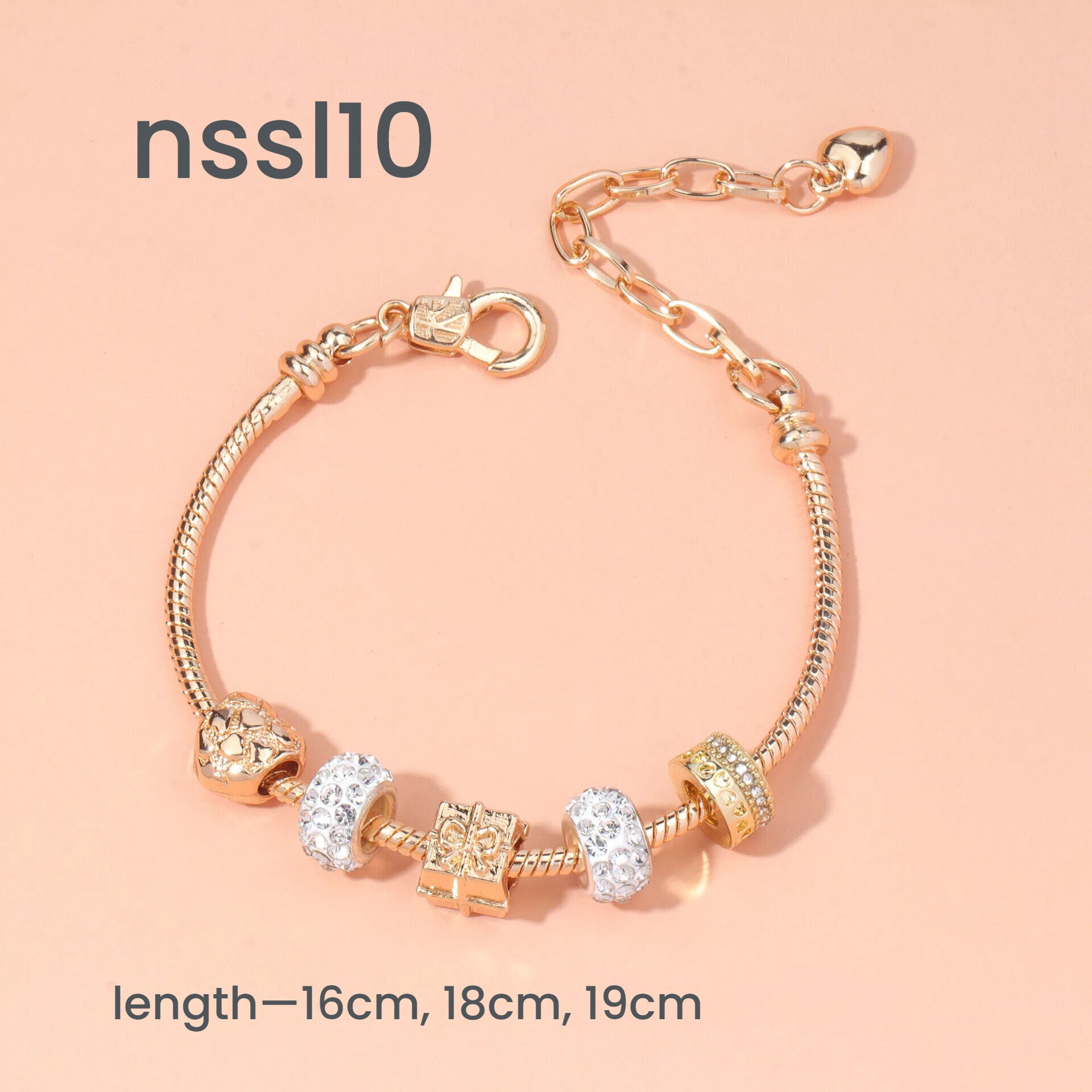 10 Styles Charm Bracelets Set: Colorful Alloy & Glass Beaded Bracelets,Buy 3 for Better Price(triple)