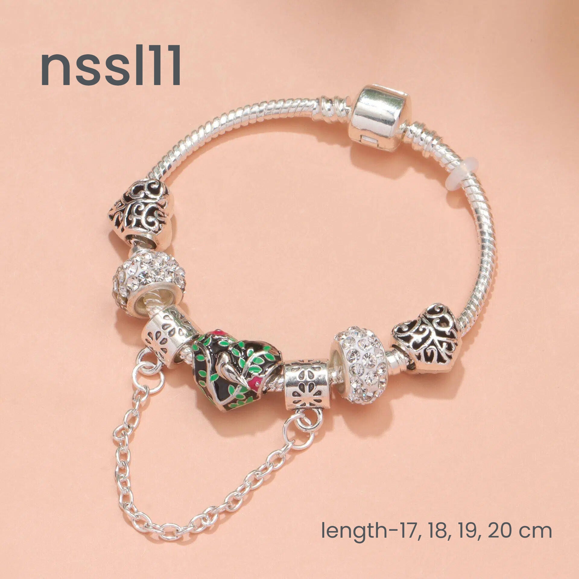 10 Styles Charm Bracelets Set: Colorful Alloy & Glass Beaded Bracelets,Buy 3 for Better Price(triple)