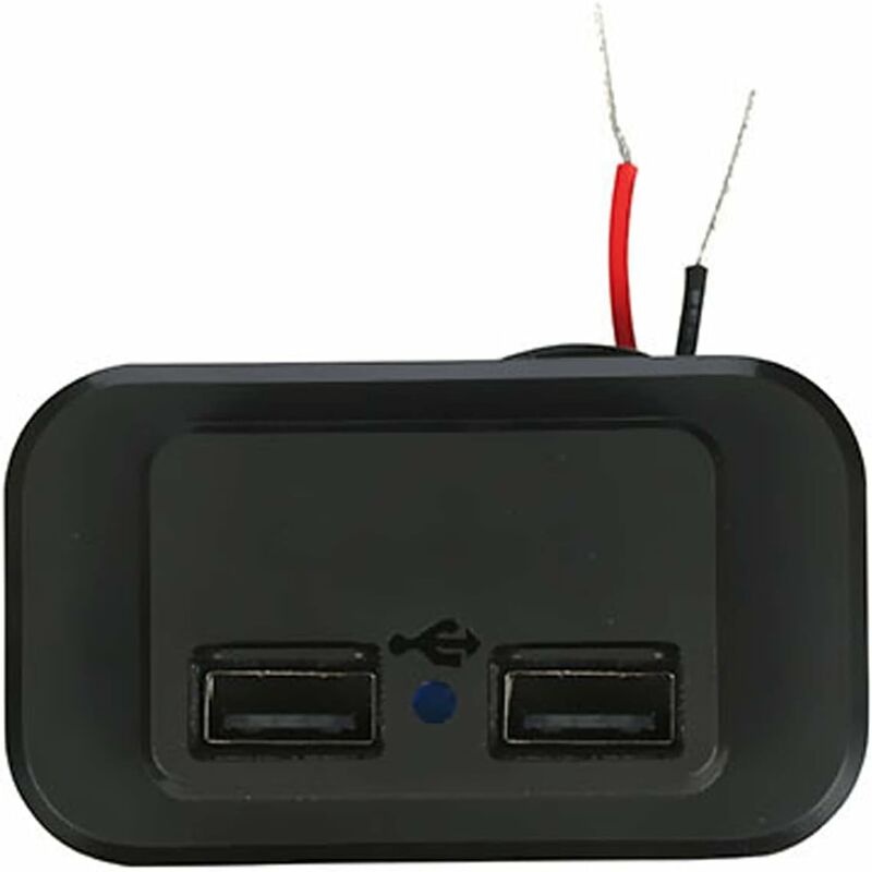 Dual-USB-Kfz-Ladebuchse 12V 24V 3.1A für Motorrad, Wohnmobil, LKW, ATV, Boot, Auto, Camper, USB-C-Verlängerungskabel, Universal