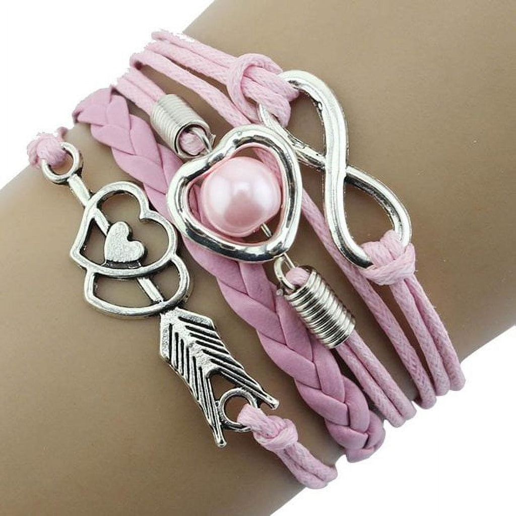 Bracelets for Women Friendship Leather Bracelet Gift Hand Jewelry for Woman or A Girl - There are Many Colors to Choose From Black & Red