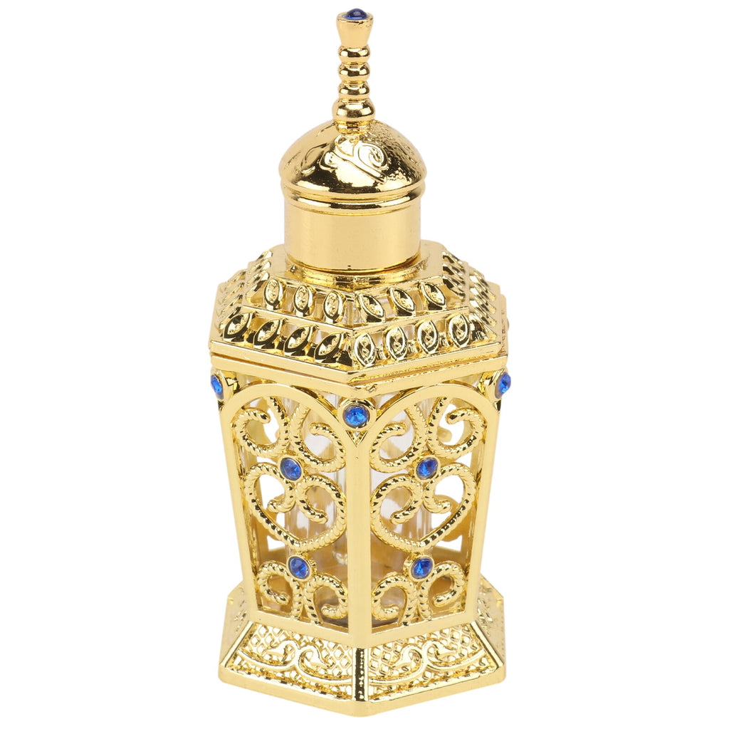 HOOWIFFY Golden Glass Perfume Bottle with Craftsmanship 1Pc