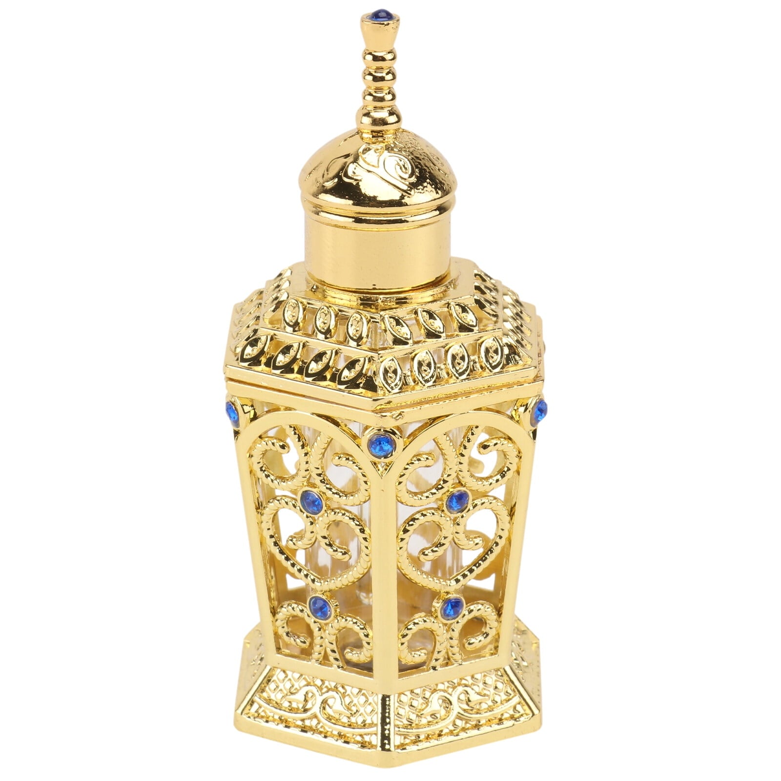 HOOWIFFY Golden Glass Perfume Bottle with Craftsmanship 1Pc