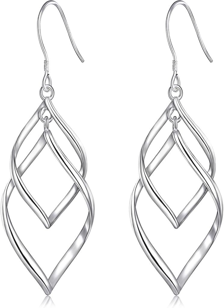 Ohrringe für Damen aus 925er Sterlingsilber, 14 Karat vergoldet, doppelt, linear, Statement-Ohrringe, Geburtstagsgeschenke für Frauen