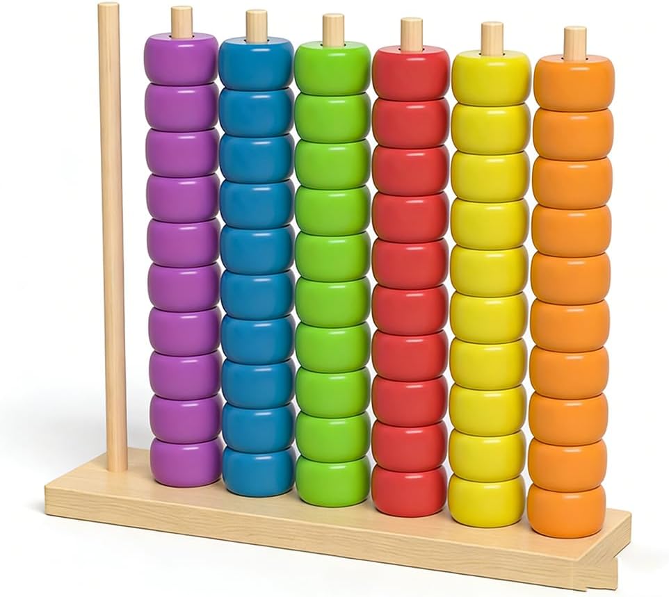 Farblich passendes Stapel-Puzzle-Spiel, 2026 neues schnelles Regenbogenring-Stapel-Puzzle-Spiel, verbessertes Holz-Farb-Matching-Herausforderungsspiel für Familienspaß und Strategieliebhaber (#02)