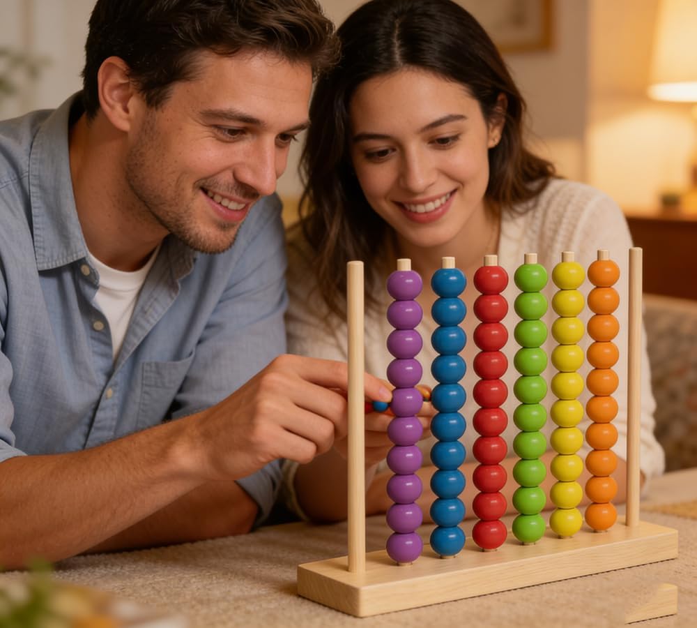 Farblich passendes Stapel-Puzzle-Spiel, 2026 neues schnelles Regenbogenring-Stapel-Puzzle-Spiel, verbessertes Holz-Farb-Matching-Herausforderungsspiel für Familienspaß und Strategieliebhaber (#02)