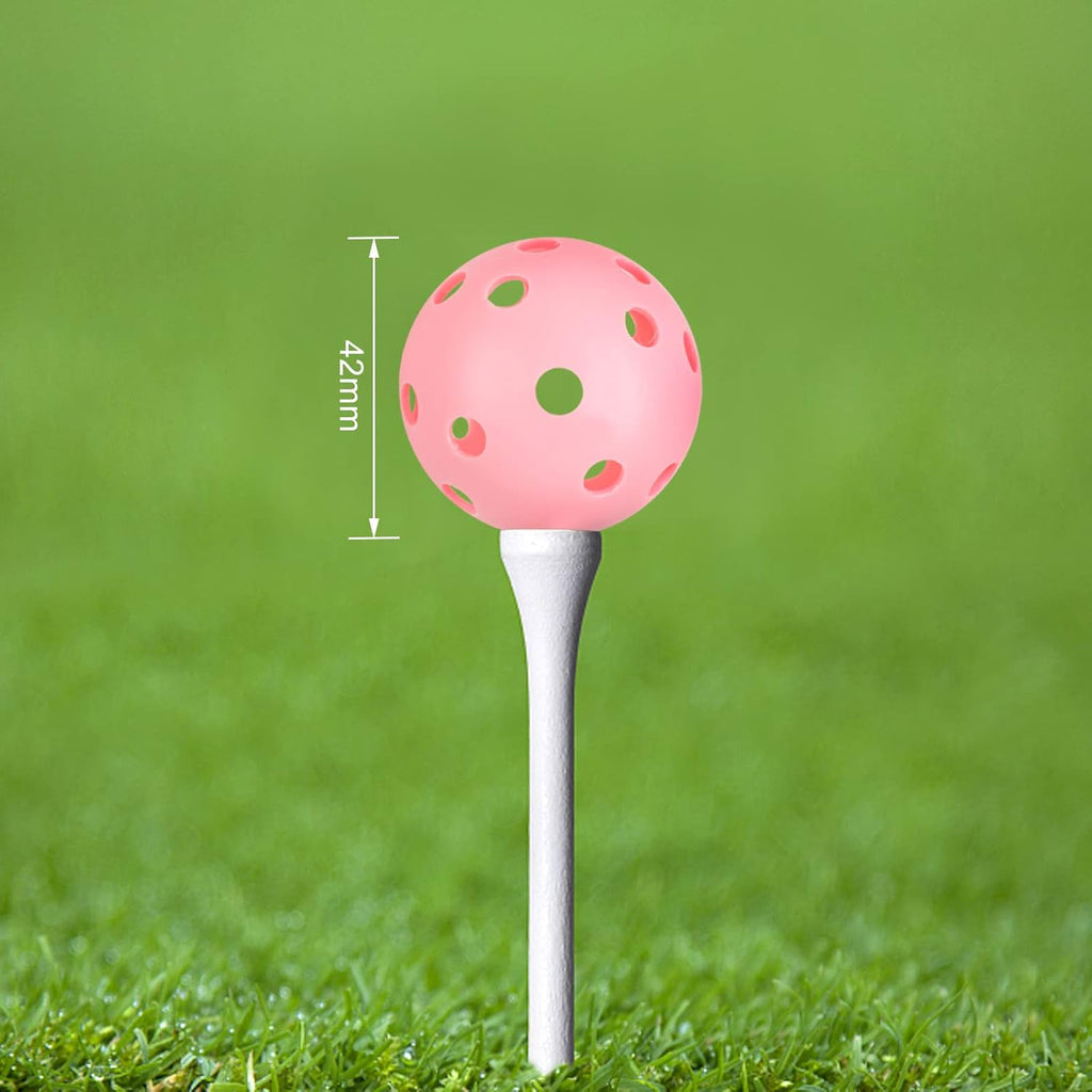 Practice Golf Balls 24 Pack, 42mm Plastic Balls, for Backyard, Training Swing Multicolor -