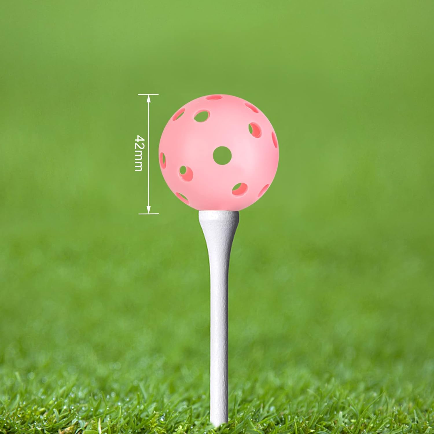 Practice Golf Balls 24 Pack, 42mm Plastic Balls, for Backyard, Training Swing Multicolor -