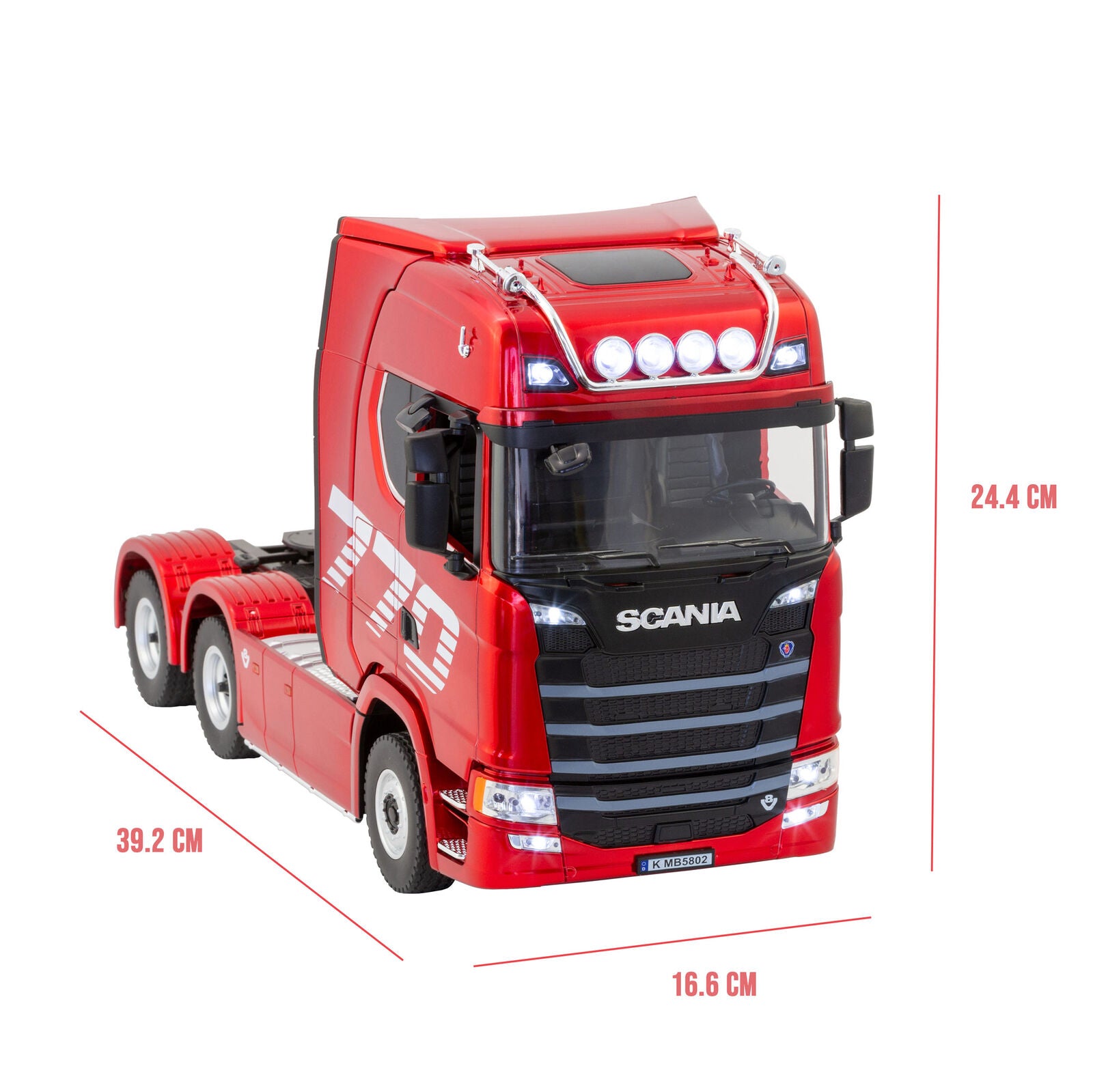 Scania Ferngesteuerter Sattelzug mit Lichtern, Geräuschen und Lenkeinstellung