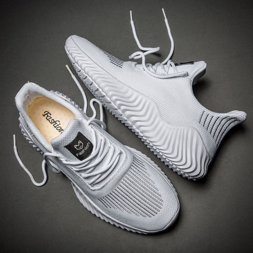 Herren-Sneaker Outdoor-Straßenschuhe Atmungsaktiv Leicht Rutschfest ( Weiß Größe US9.5=US43 )