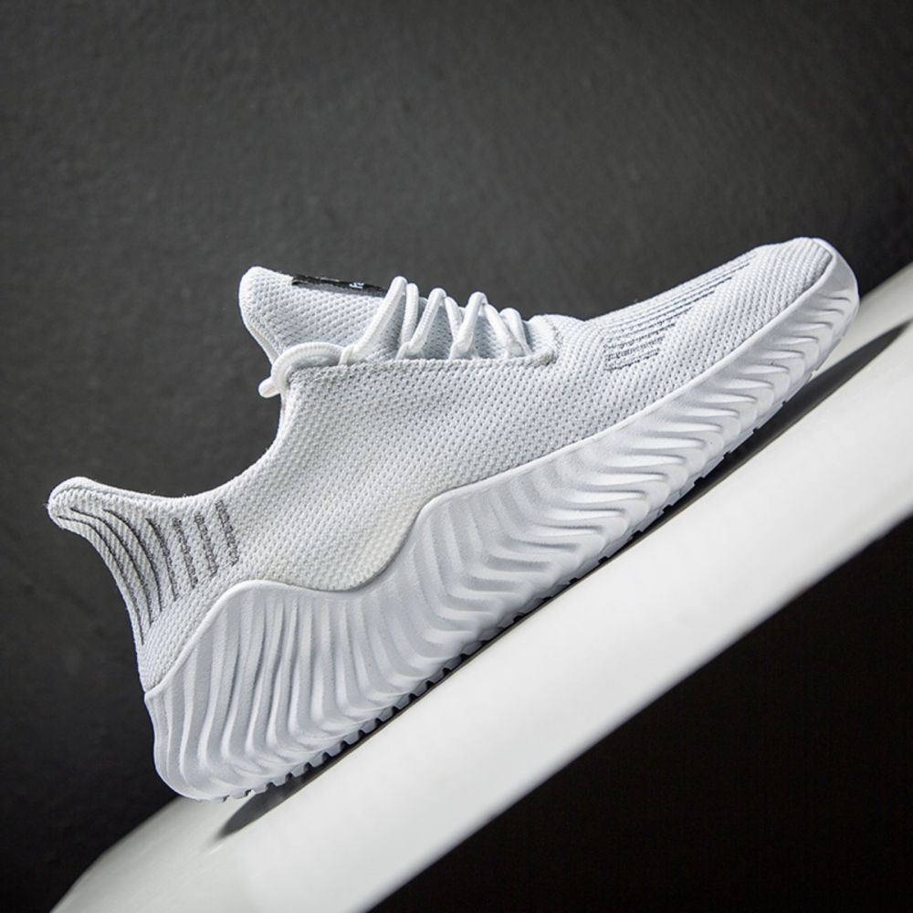 Herren-Sneaker Outdoor-Straßenschuhe Atmungsaktiv Leicht Rutschfest (Weiß Größe US10=US44)