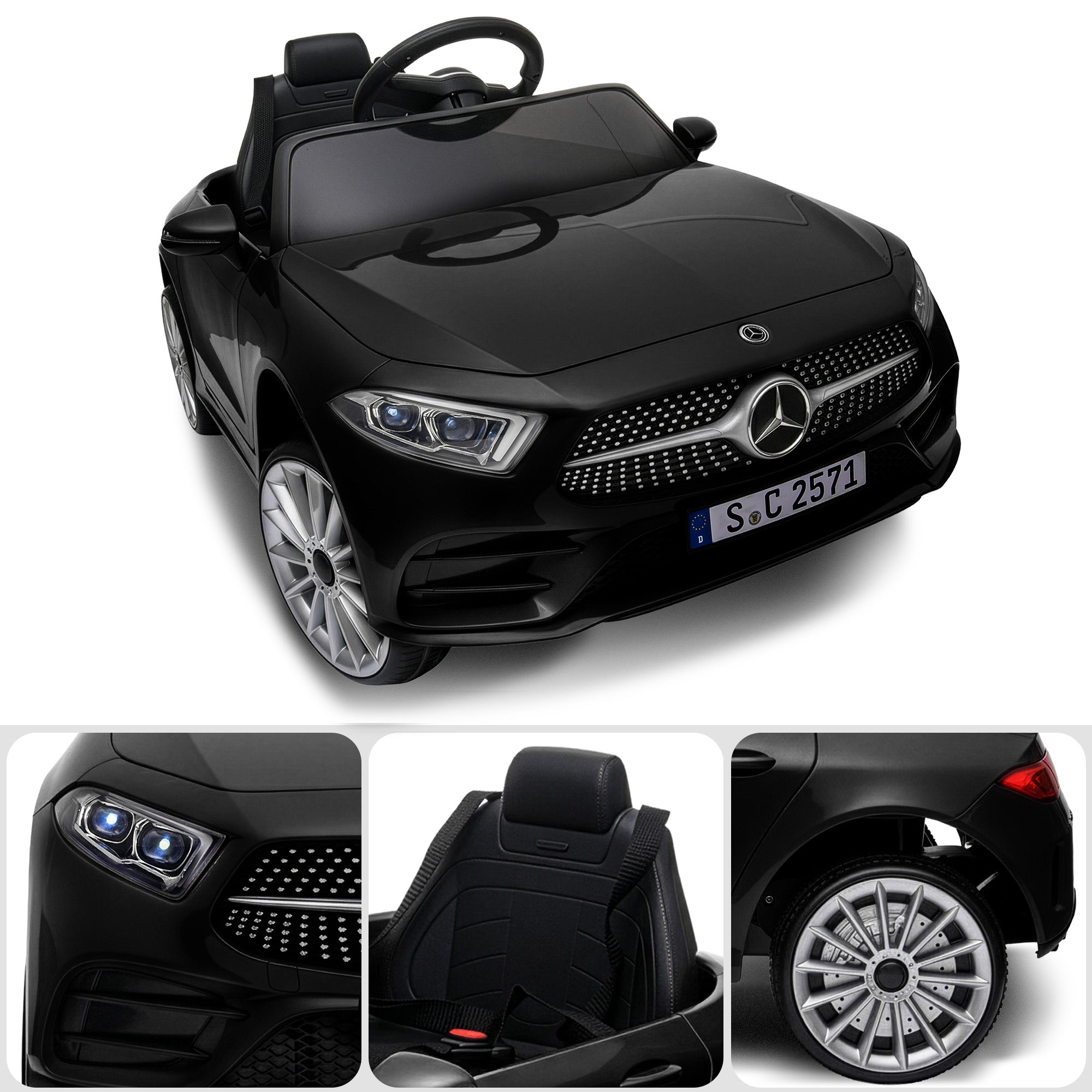 Kahuna Mercedes Benz CLS 350 Kinder-Elektroauto mit Fernbedienung - Schwarz