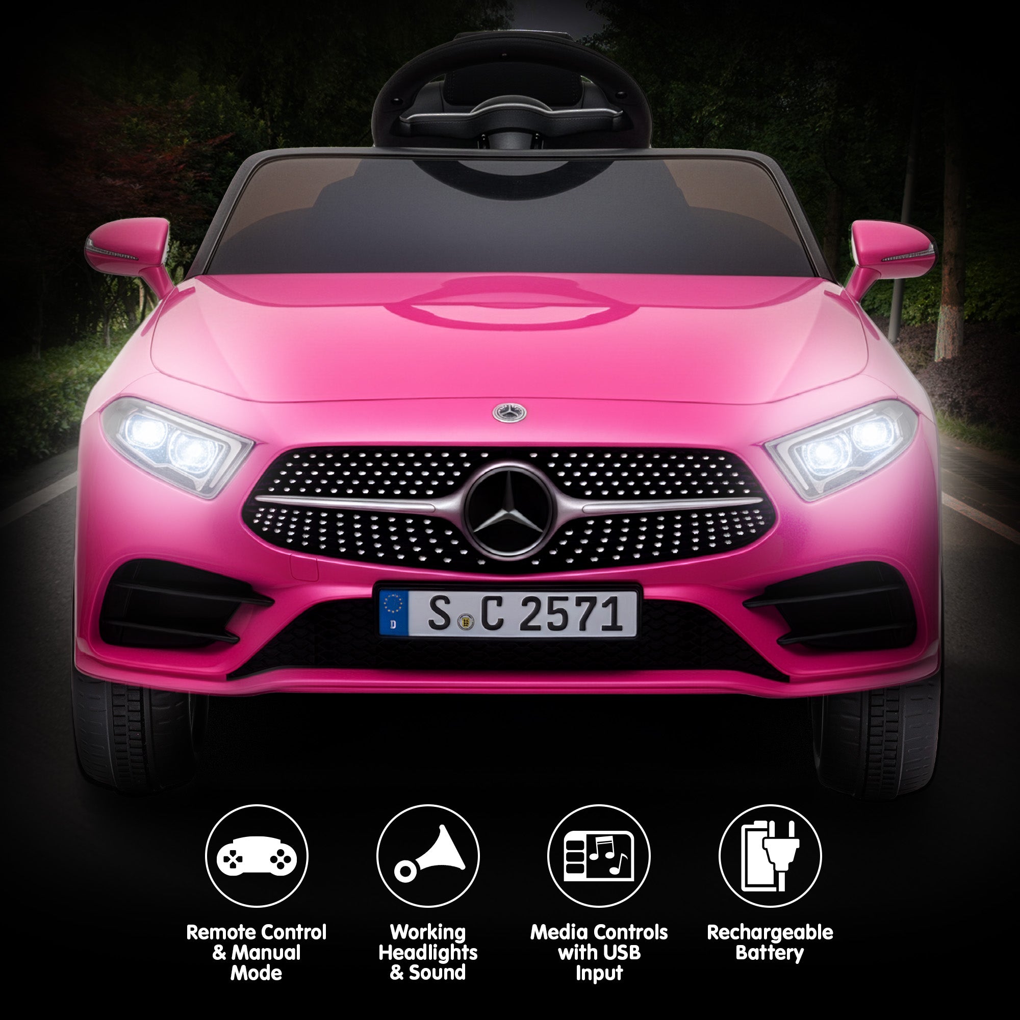 Kahuna Mercedes Benz CLS 350 Kinder-Elektroauto mit Fernsteuerung – Pink