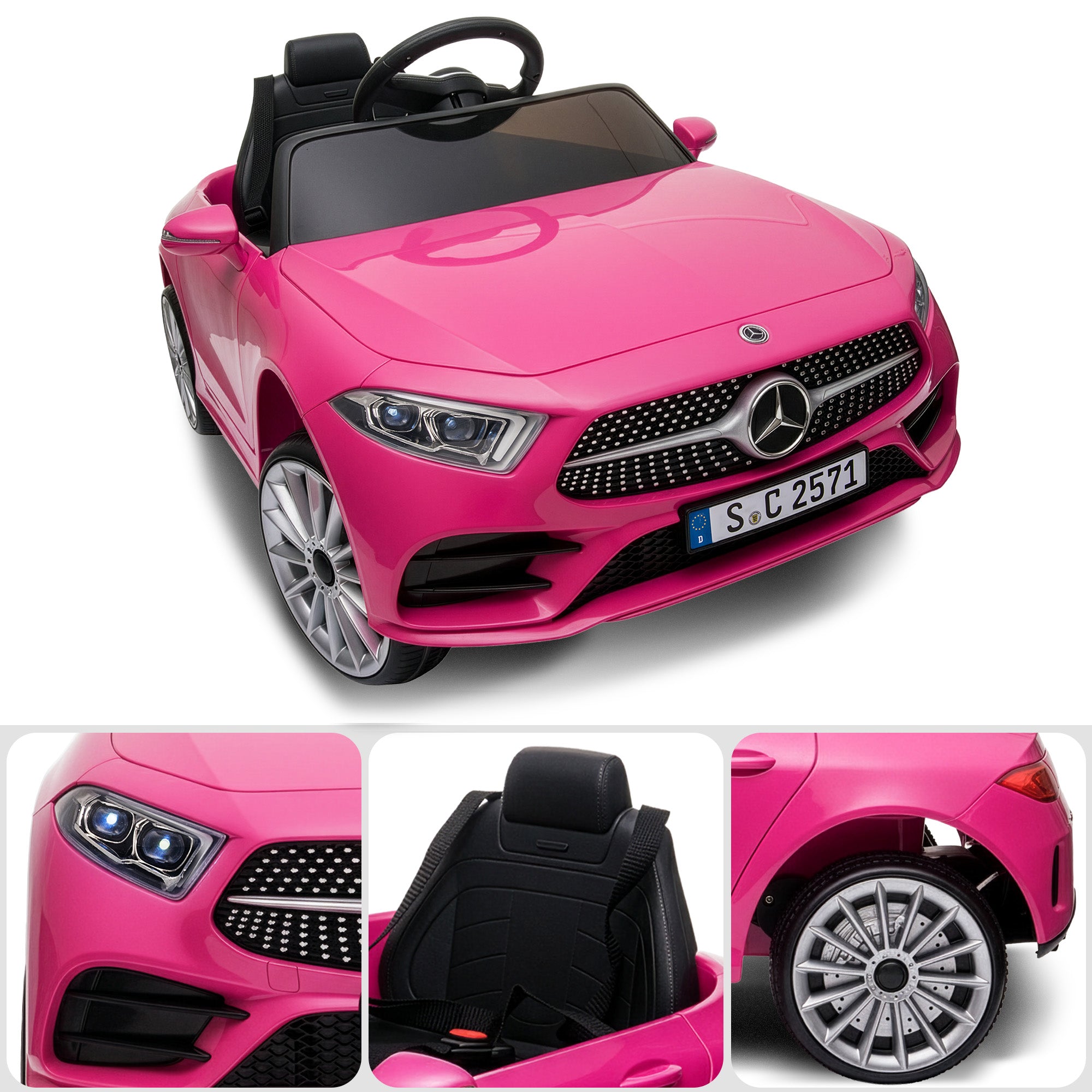 Kahuna Mercedes Benz CLS 350 Kinder-Elektroauto mit Fernsteuerung – Pink
