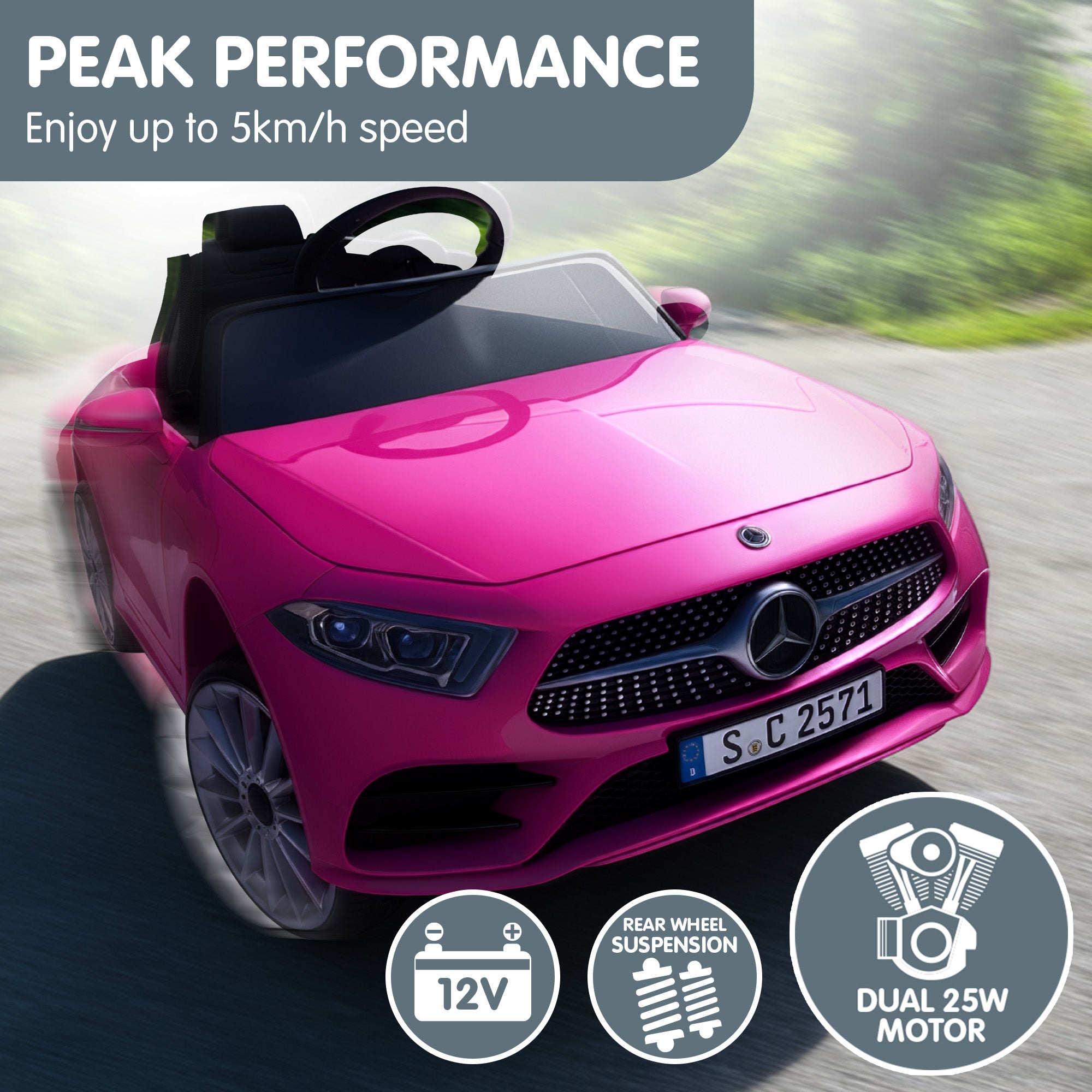 Kahuna Mercedes Benz CLS 350 Kinder-Elektroauto mit Fernsteuerung – Pink