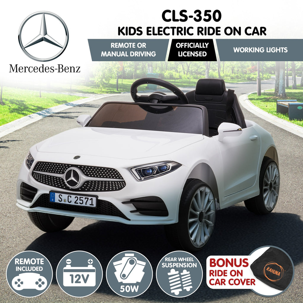 Kahuna Mercedes Benz CLS 350 Kinder-Elektroauto mit Fernbedienung – Weiß