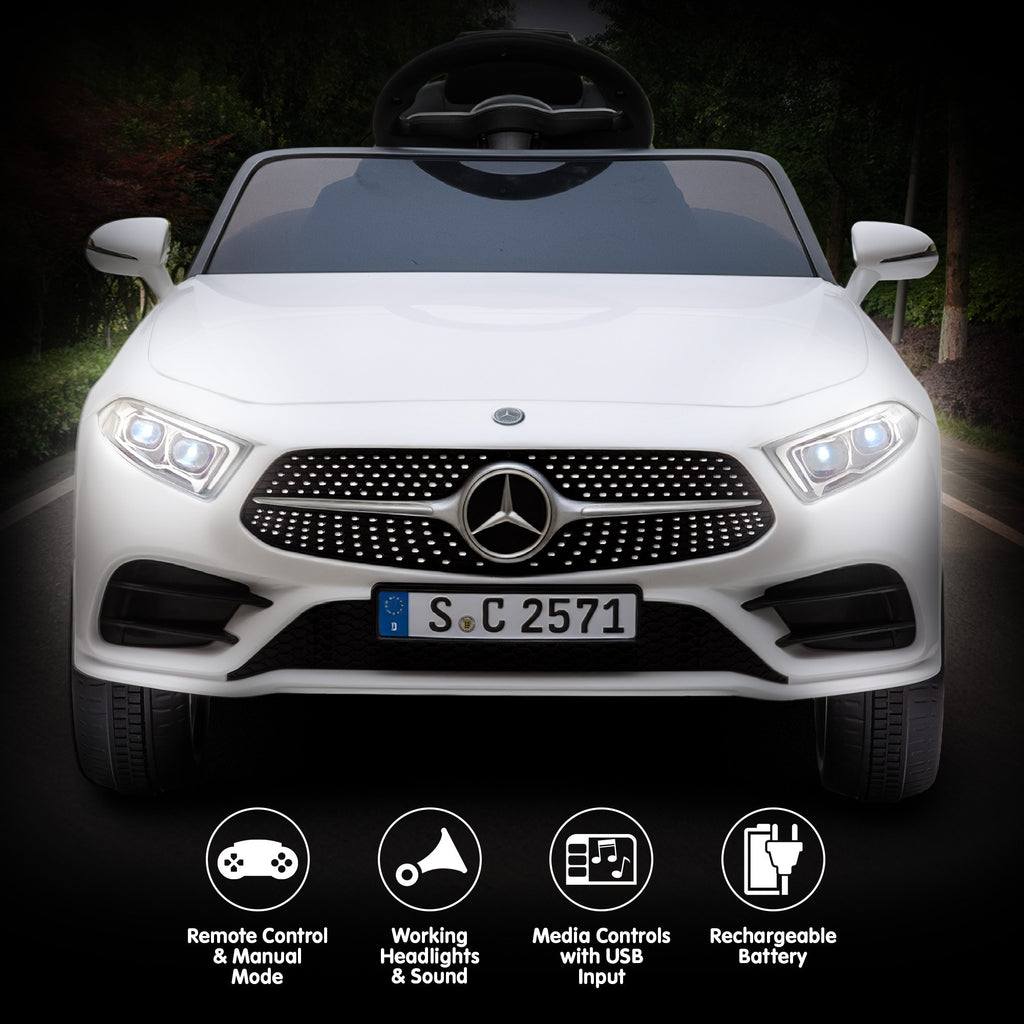 Kahuna Mercedes Benz CLS 350 Kinder-Elektroauto mit Fernbedienung – Weiß