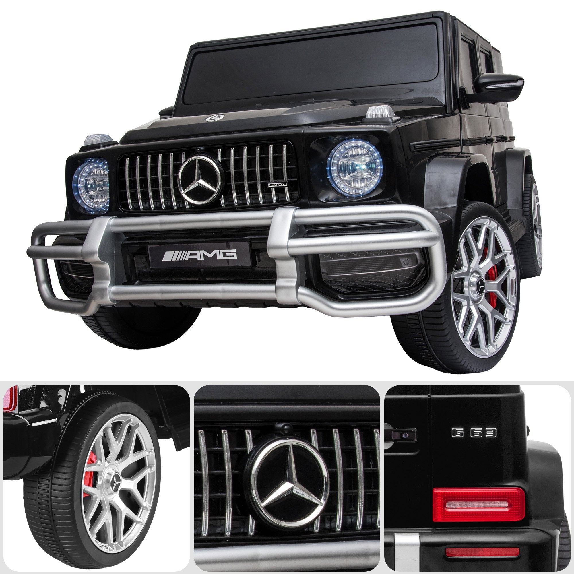 Kahuna Mercedes Benz AMG G63 Kinder Elektro-Zweisitzer-Aufsitzauto mit Fernbedienung