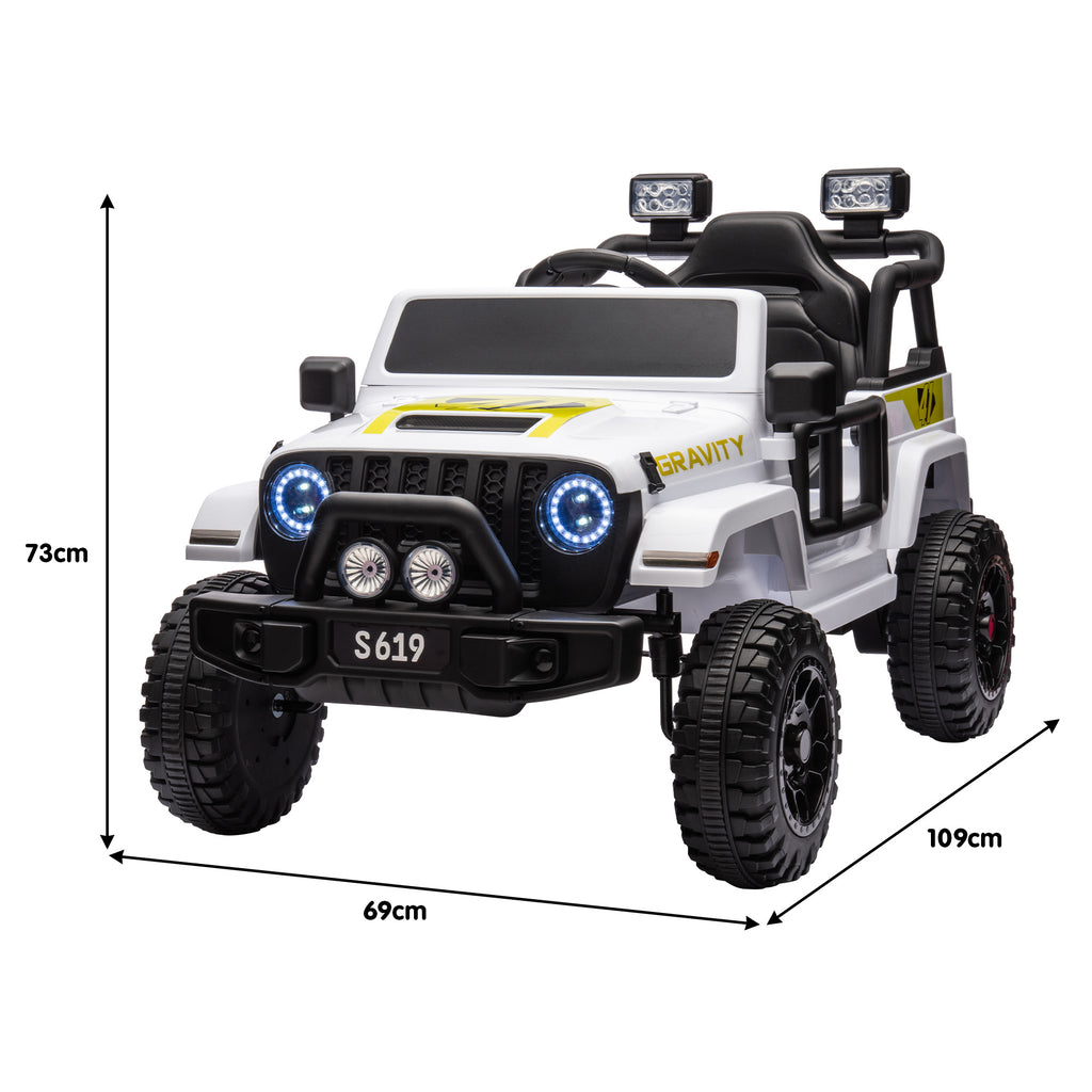 Kahuna S619 Gravity Kinder Elektro-Aufsitzauto – Weiß