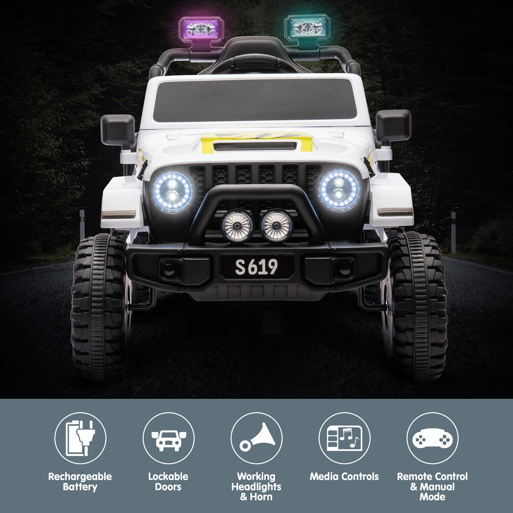 Kahuna S619 Gravity Kinder Elektro-Aufsitzauto – Weiß