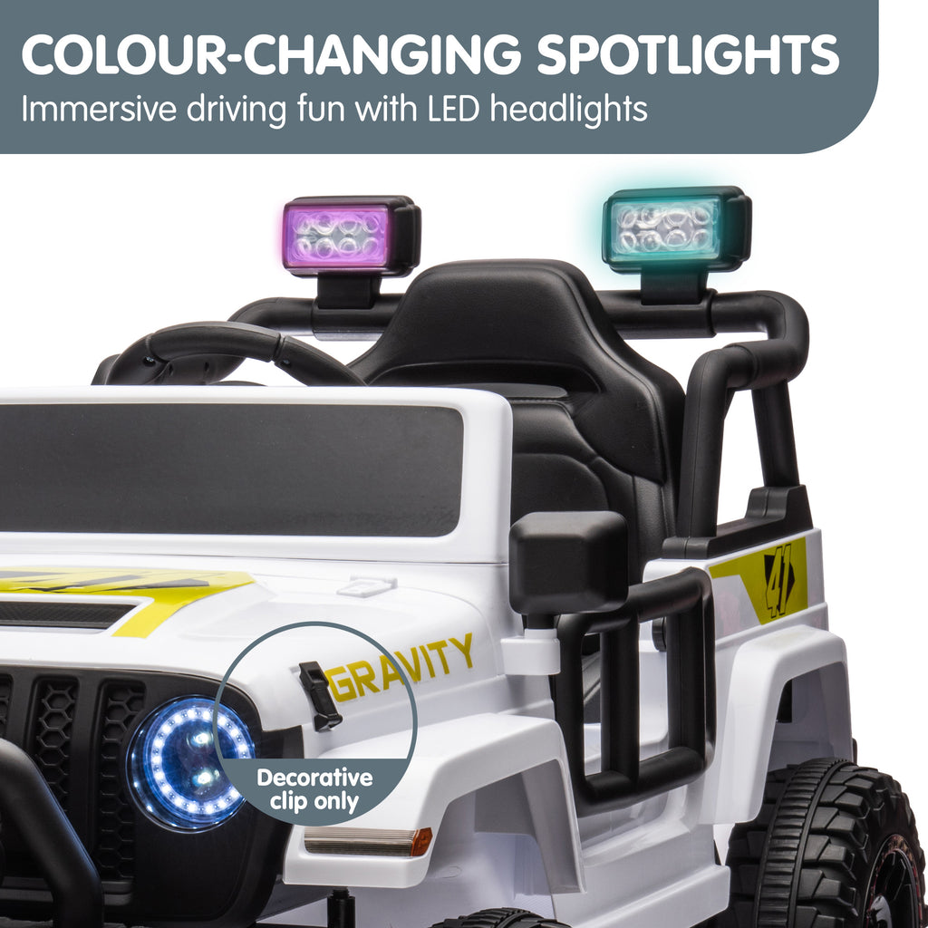 Kahuna S619 Gravity Kinder Elektro-Aufsitzauto – Weiß