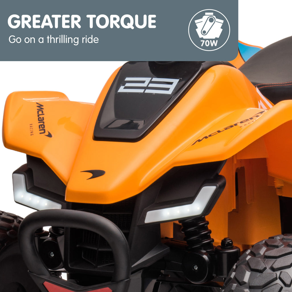 Kahuna Lizenzierter MCL35 McLaren Kinder Elektro-Quad - Orange