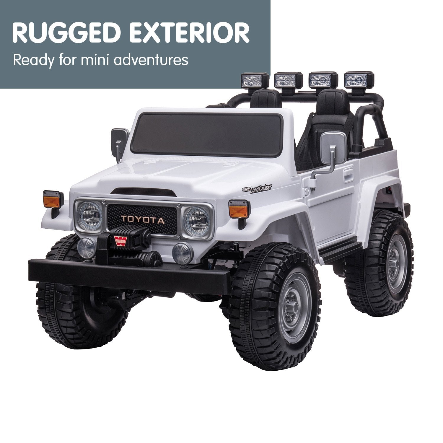 Kahuna Lizenzierter Toyota FJ-40 Kinder Elektro-Spielfahrzeug 80W - Weiß