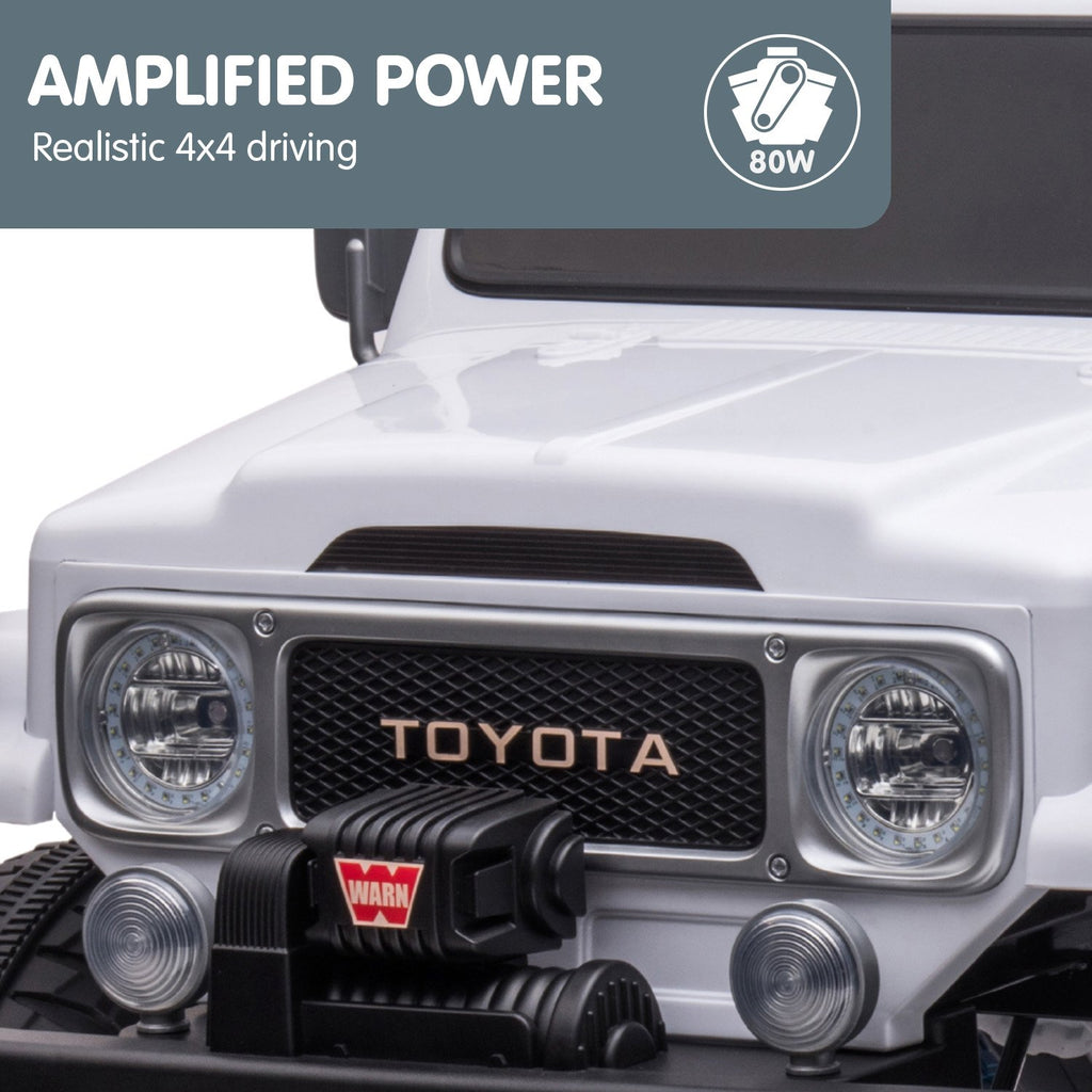 Kahuna Lizenzierter Toyota FJ-40 Kinder Elektro-Spielfahrzeug 80W - Weiß