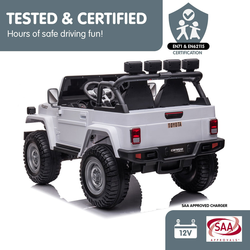 Kahuna Lizenzierter Toyota FJ-40 Kinder Elektro-Spielfahrzeug 80W - Weiß