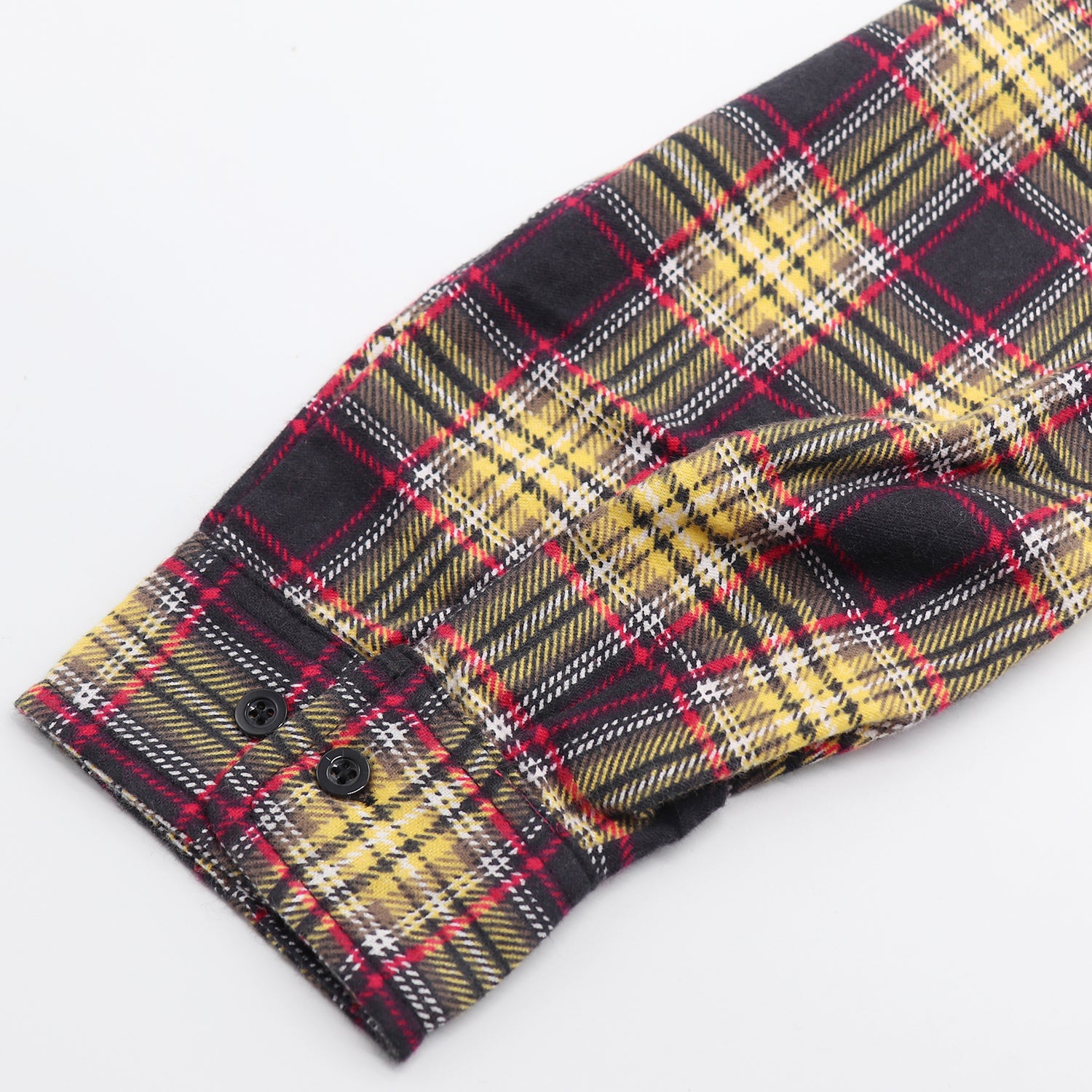 Herren Flanellhemd aus 100 % Baumwolle, Langarm, Karo, Flanell mit Taschen, Golden Horizon Plaid, XL