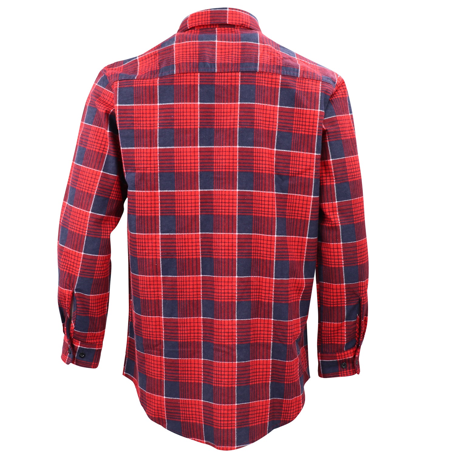 Herren Flanellhemd aus 100 % Baumwolle, Langarm, Karo, Flanell mit Taschen, Crimson Tide Plaid, 3XL