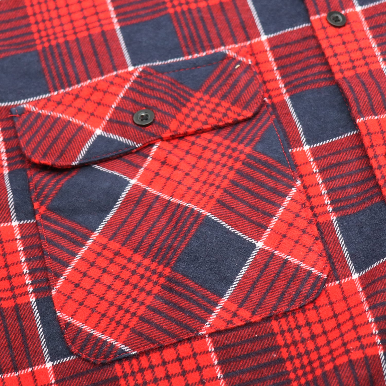 Herren Flanellhemd aus 100 % Baumwolle, Langarm, Karo, Flanell mit Taschen, Crimson Tide Plaid, 3XL