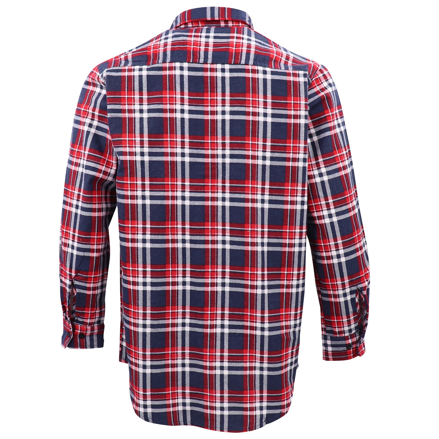 Men's 100% Cotton Flannelette Shirt Long Sleeve Plaid Check Flannel w Pockets, Heritage Red Plaid, XL