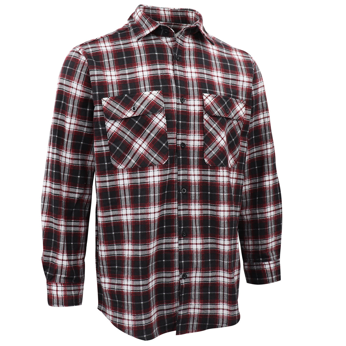 Herren Flanellhemd aus 100 % Baumwolle, Langarm, kariert, mit Taschen, Vintage Ash Plaid, L