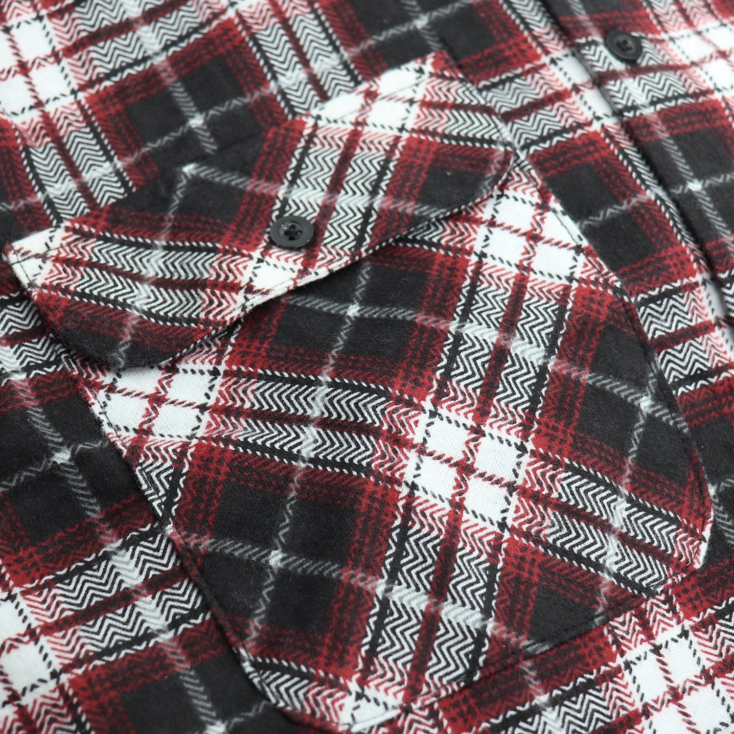 Herren Flanellhemd aus 100 % Baumwolle, Langarm, kariert, mit Taschen, Vintage Ash Plaid, L