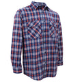 Herren-Hemd aus 100 % Baumwoll-Flanell, langärmelig, kariert, mit Taschen, Patriot Blue Plaid, XL