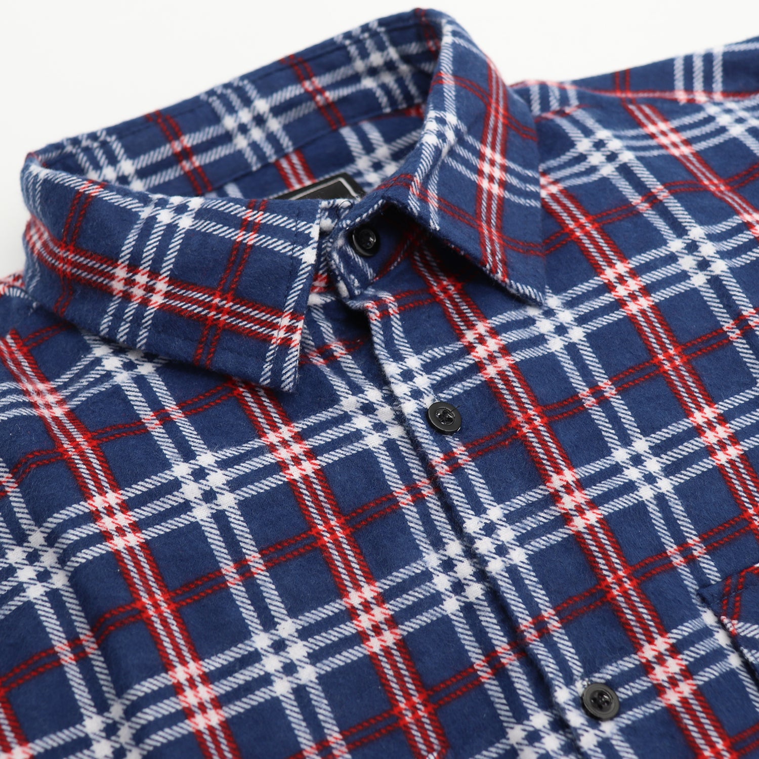 Herren Hemd aus 100% Baumwoll Flanell, langärmlig, kariert, mit Taschen, Patriot Blue Plaid, 2XL