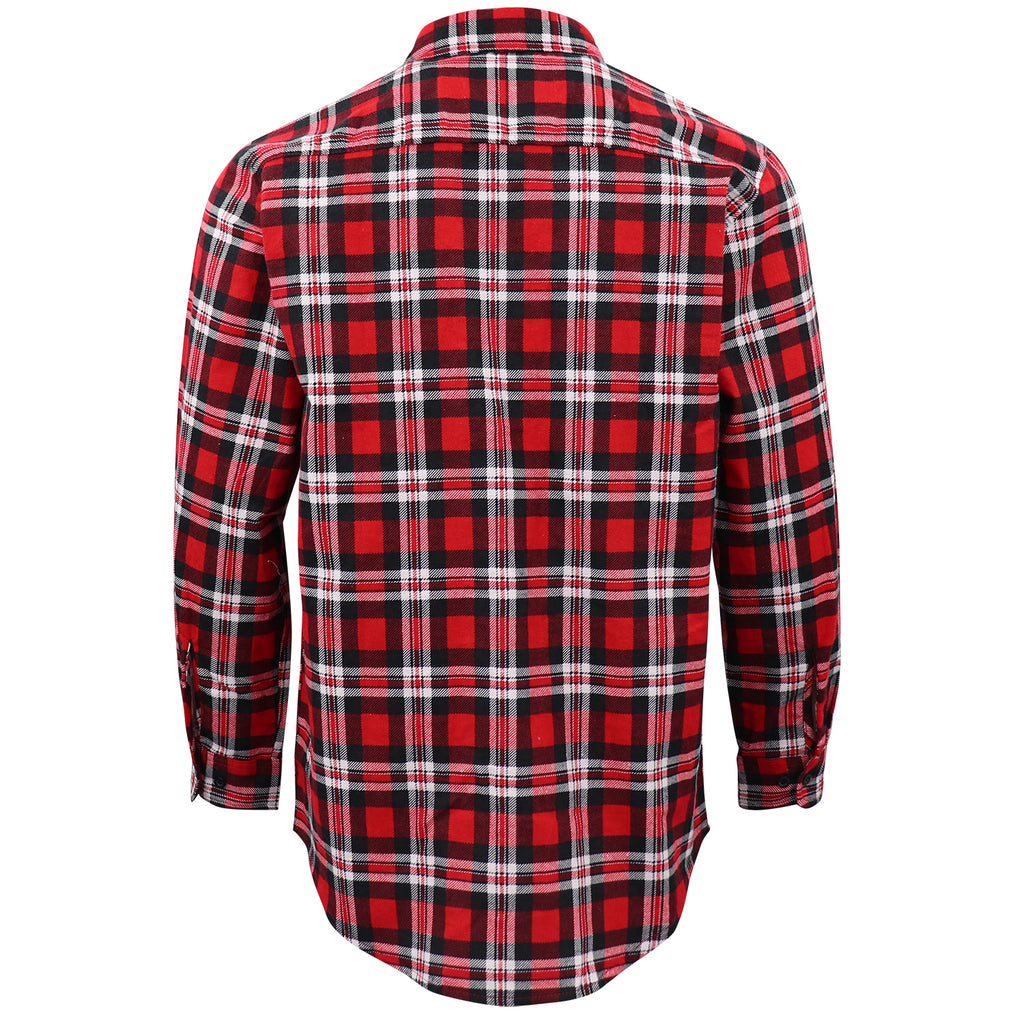 Herren-Flanellhemd aus 100 % Baumwolle, langärmlig, kariert, mit Taschen, Crimson Knight Plaid, XL