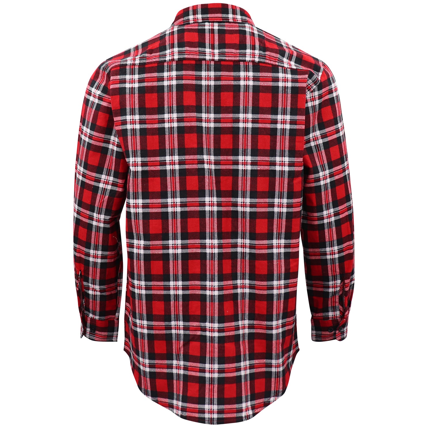 Herren-Hemd aus 100 % Baumwollflanell, Langarm, kariert, Flanell mit Taschen, Crimson Knight Plaid, 2XL