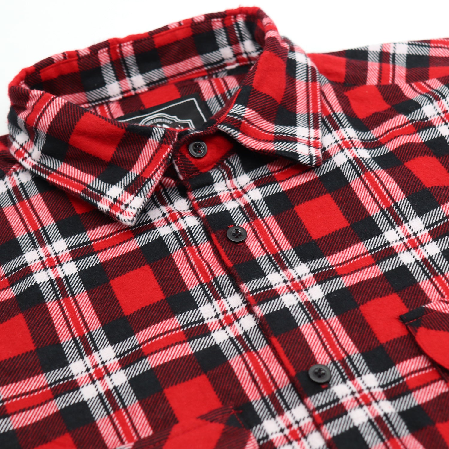 Herren-Hemd aus 100 % Baumwollflanell, Langarm, kariert, Flanell mit Taschen, Crimson Knight Plaid, 2XL