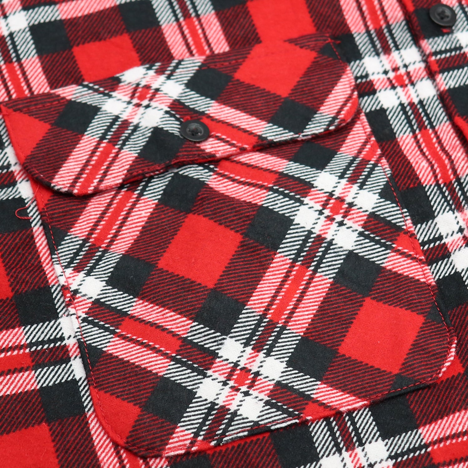 Herren-Hemd aus 100 % Baumwollflanell, Langarm, kariert, Flanell mit Taschen, Crimson Knight Plaid, 2XL