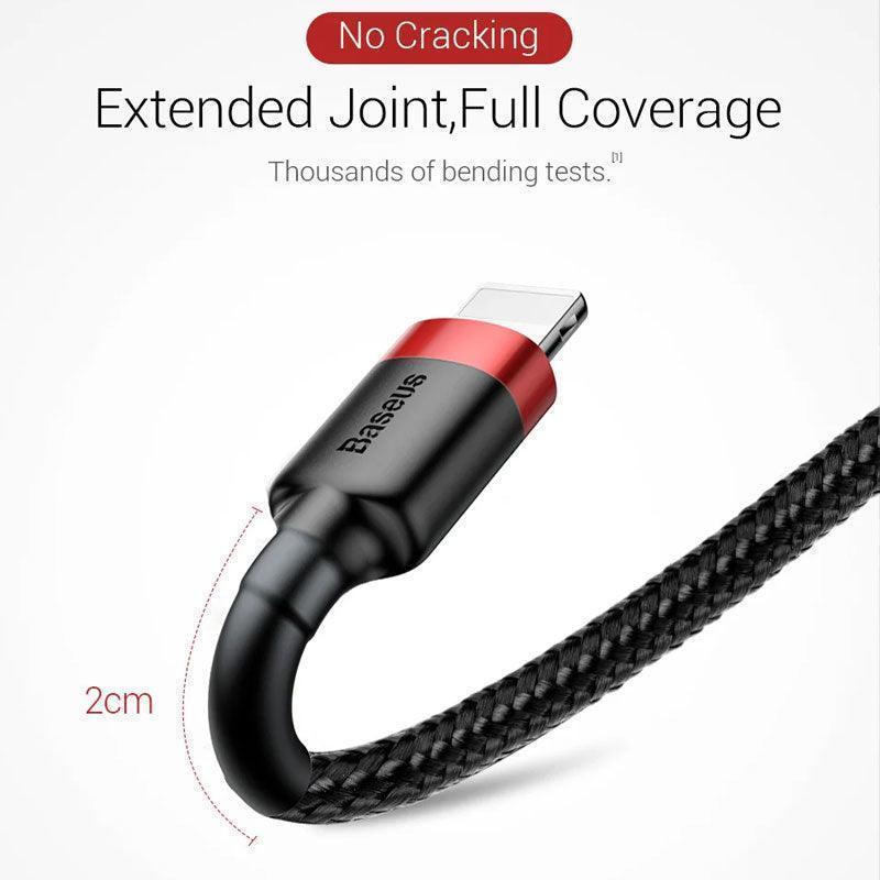 Baseus USB Ladekabel Datenkabel Ladegerät für iPhone 13 12 11 XS XR 8 7 iPad 1 Stück 1M - Rot+ Rot