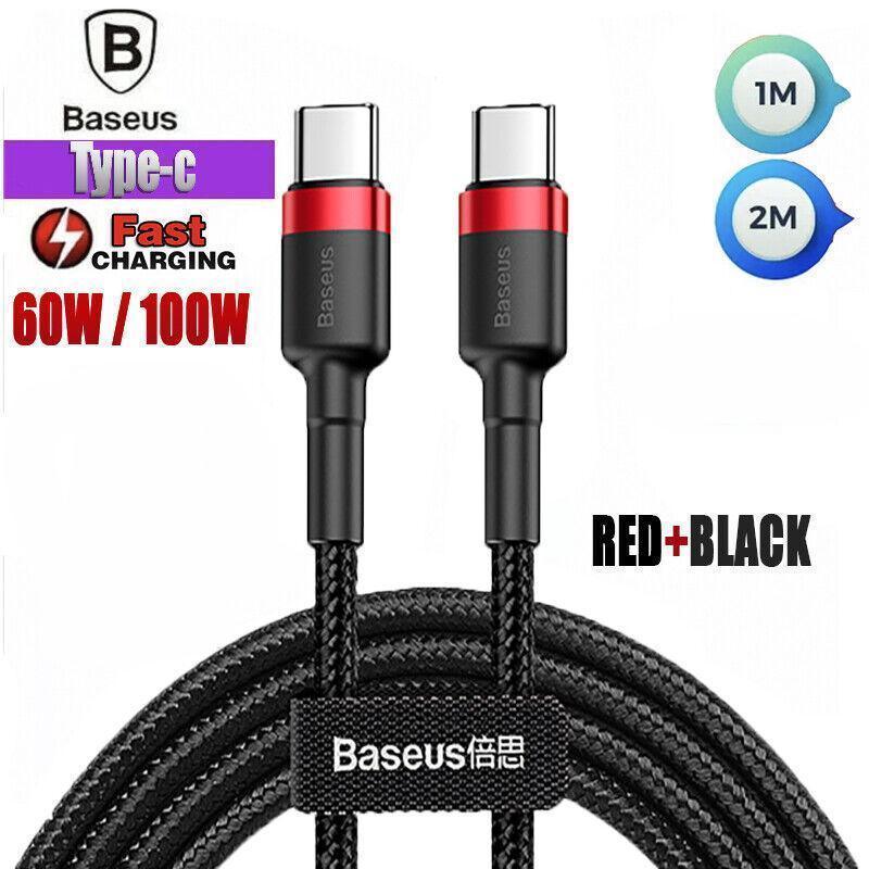 Rot Schwarz Baseus 60W 100W USB C auf Typ C Ladekabel PD Schnellladung für Samsung - 2m 100w