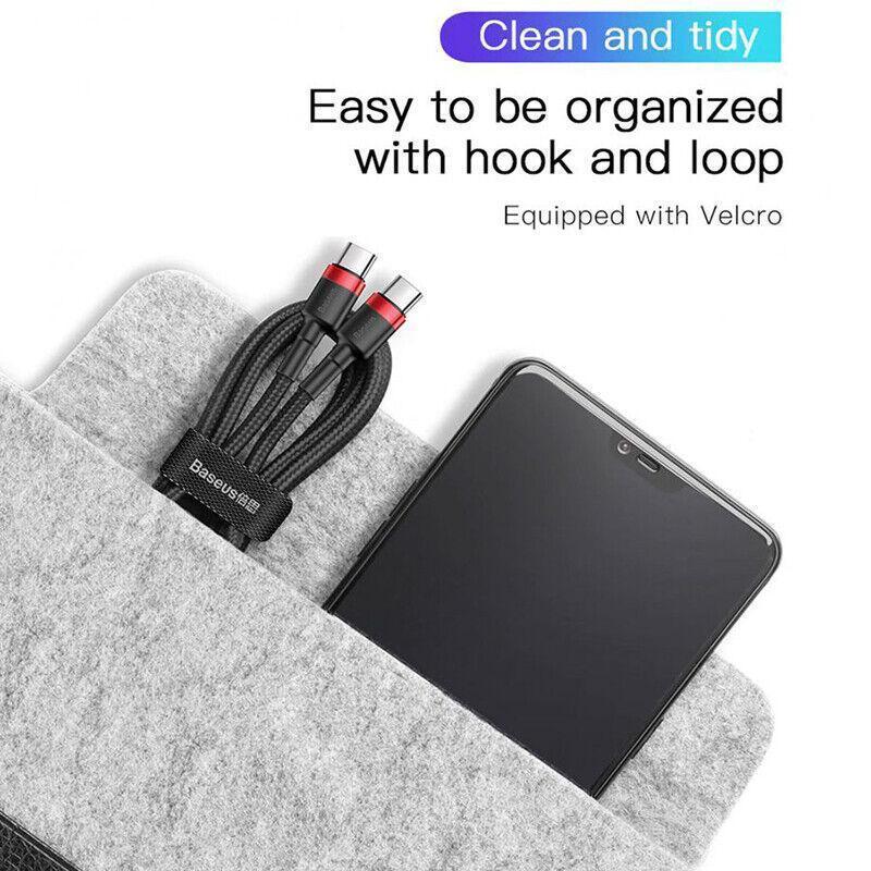 Rot Schwarz Baseus 60W 100W USB C auf Typ C Ladekabel PD Schnellladung für Samsung - 2m 100w