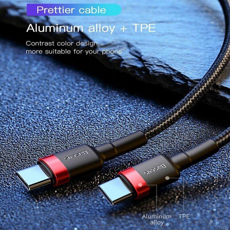Rot Schwarz Baseus 60W 100W USB C auf Typ C Ladekabel PD Schnellladung für Samsung - 2m 100w