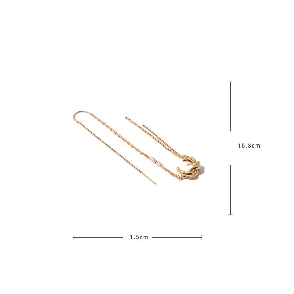 One Piece Earrings Pearl Ear Wire Wrap Design Ear Bone Cuff Clip For Women