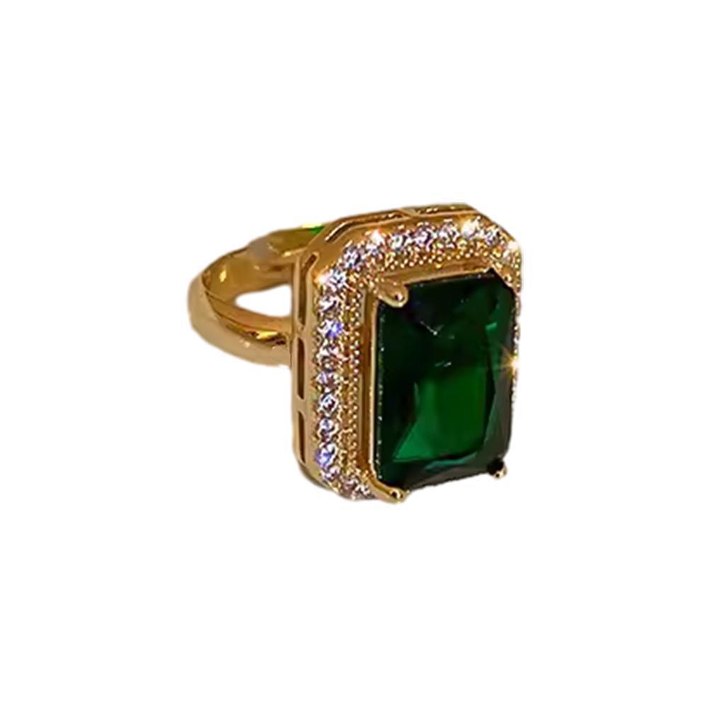 Vintage Paraiba Turmalin Smaragd Edelstein Ohrringe Ring Halskette Damen Geschenk - Halskette