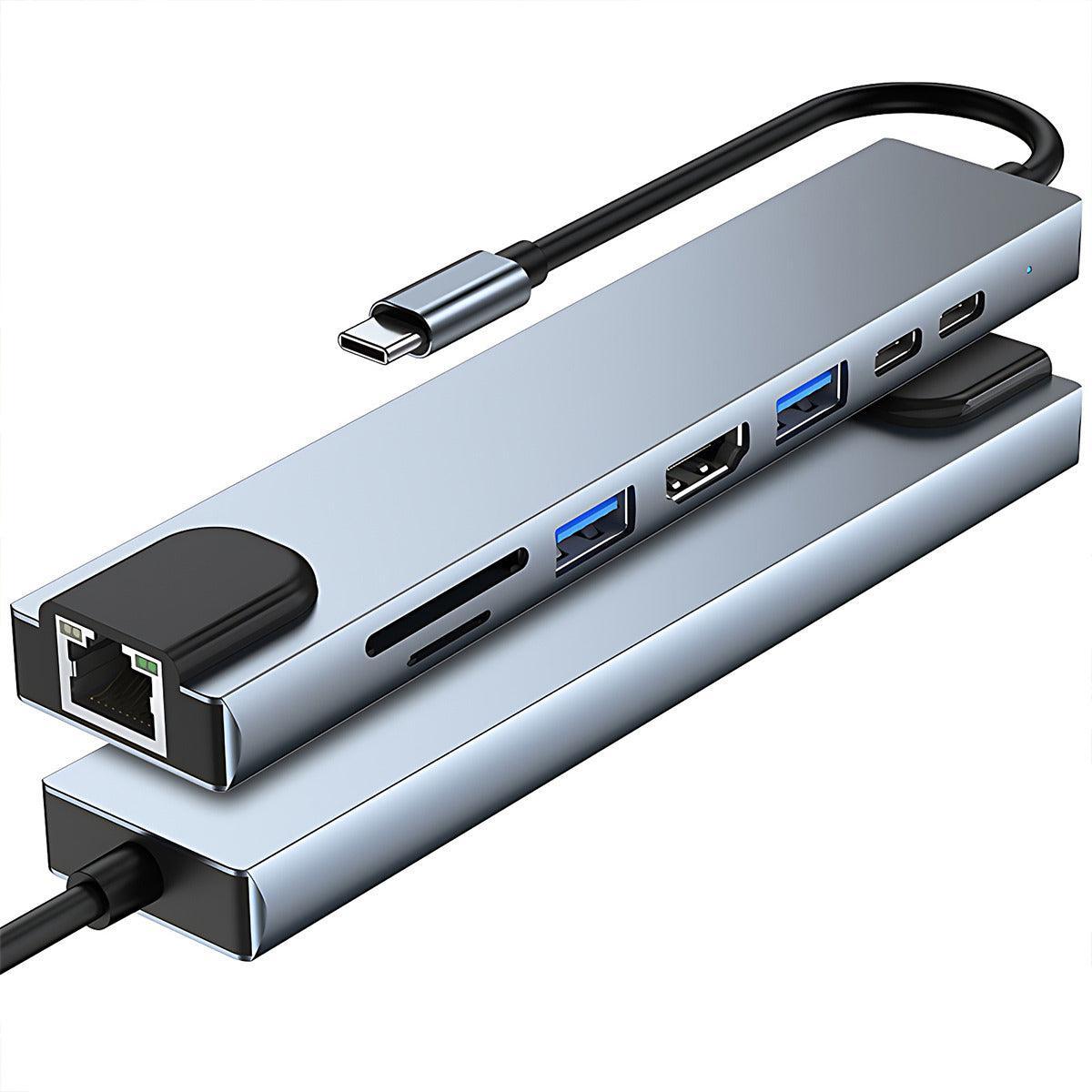 8/6/4-in-1 USB-C Hub Adapter Typ-C Hub HDMI für Macbook Pro/Air iPad Pro Laptop – 8-IN-1
